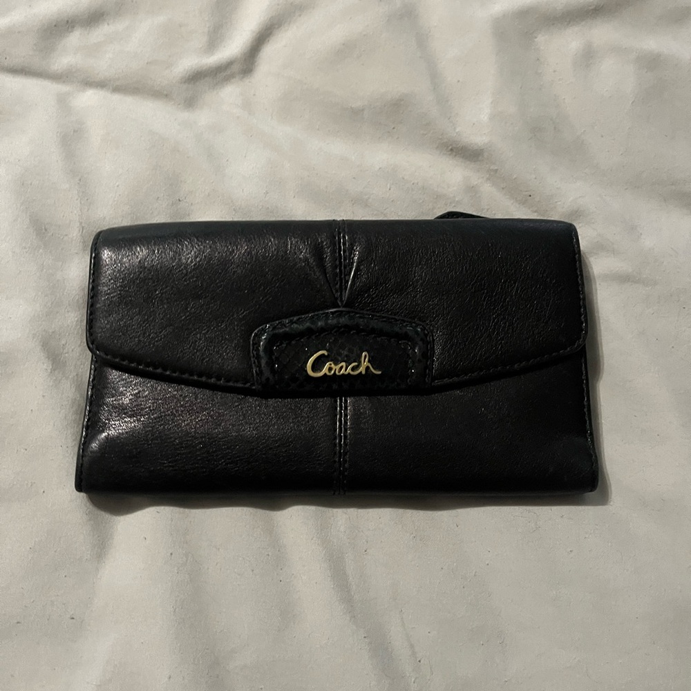 Coach Wallet With Black Python Detail - image 1
